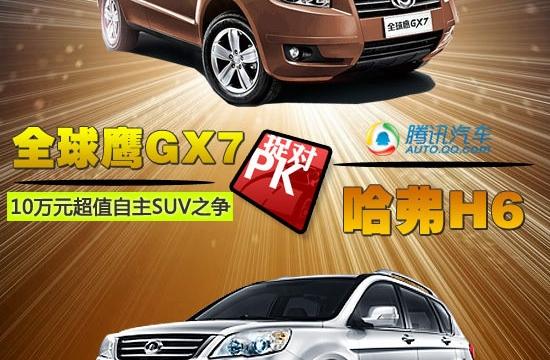 全球鹰GX7对比哈弗H6 超值自主SUV之争