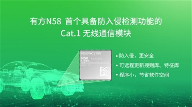 防入侵 更安全 有方科技N58成为首个通过中汽研安全测试的Cat.1模块