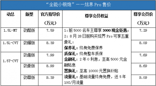 全面强大 “全能小钢炮”炫界Pro 导购解析